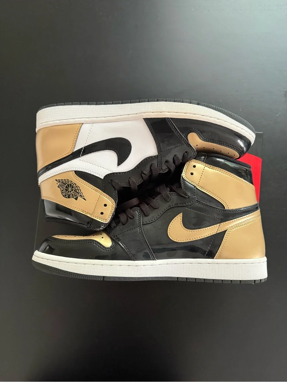 Nike Air Jordan 1 Gold Toe— Black & Gold Men's Sneakers